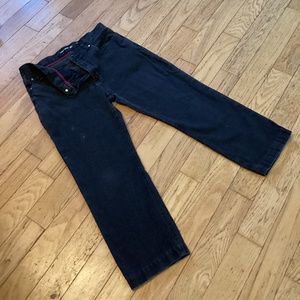 Point zero crop jeans, black, 34 waist, some stretch
